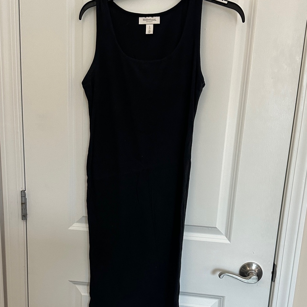 Maternity Black Knit Sleeveless Dress